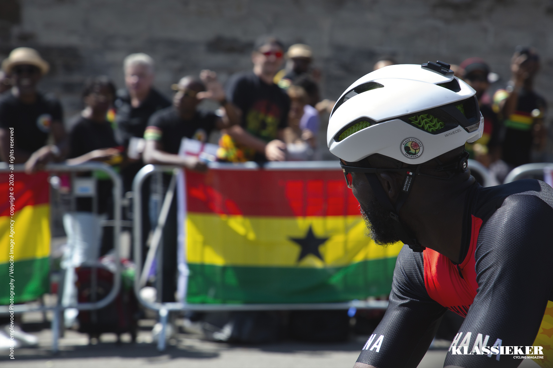 Birmingham 2022 - Mani Arthur looks across at the large number of Ghanaian fans