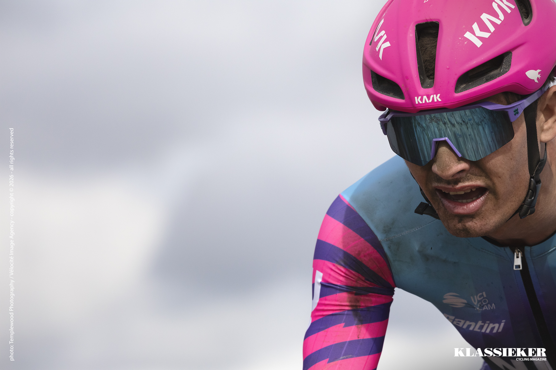 Ronan Augé battles against the cobbles of Camphin-en-Pévèle during the 2026 edition of Paris - Roubaix